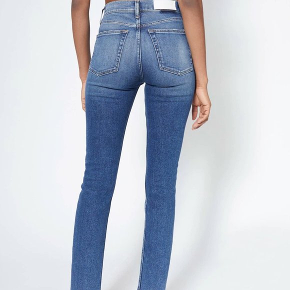 RE/DONE Comfort Stretch Ankle Crop in Dusk Destroy - Picture 5 of 5